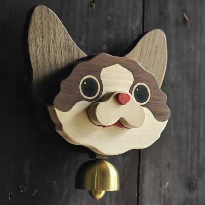 Handmade pure wood Shiba Inu wind chime doorbell🐶