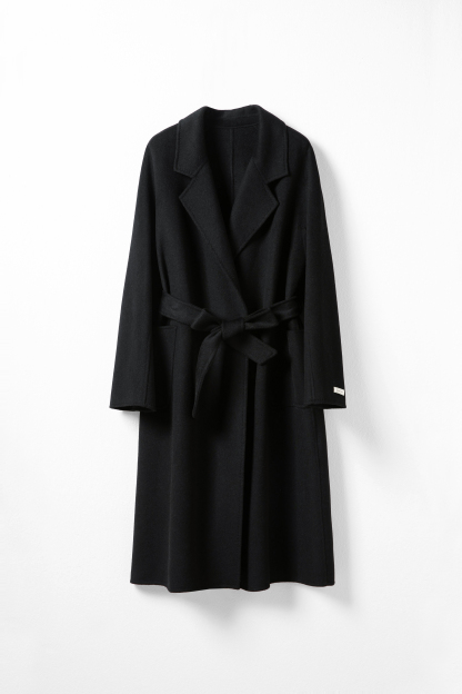 Wool Pocket Coat With Belt