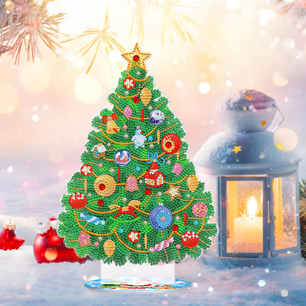 5D Desktop Christmas Tree DIY Diamond Art Desktop Acrylic Kits