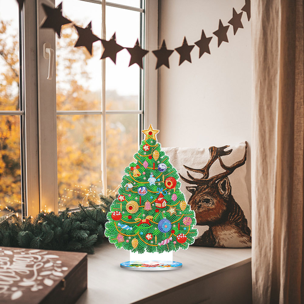 5D Desktop Christmas Tree DIY Diamond Art Desktop Acrylic Kits