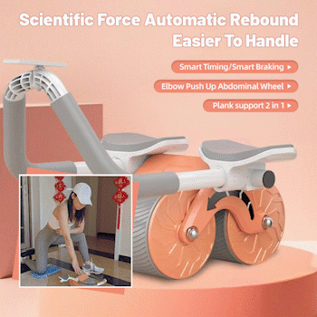 Elbow Support Rebound Abdominal Wheel(Get A Free Yoga Mat)-0320
