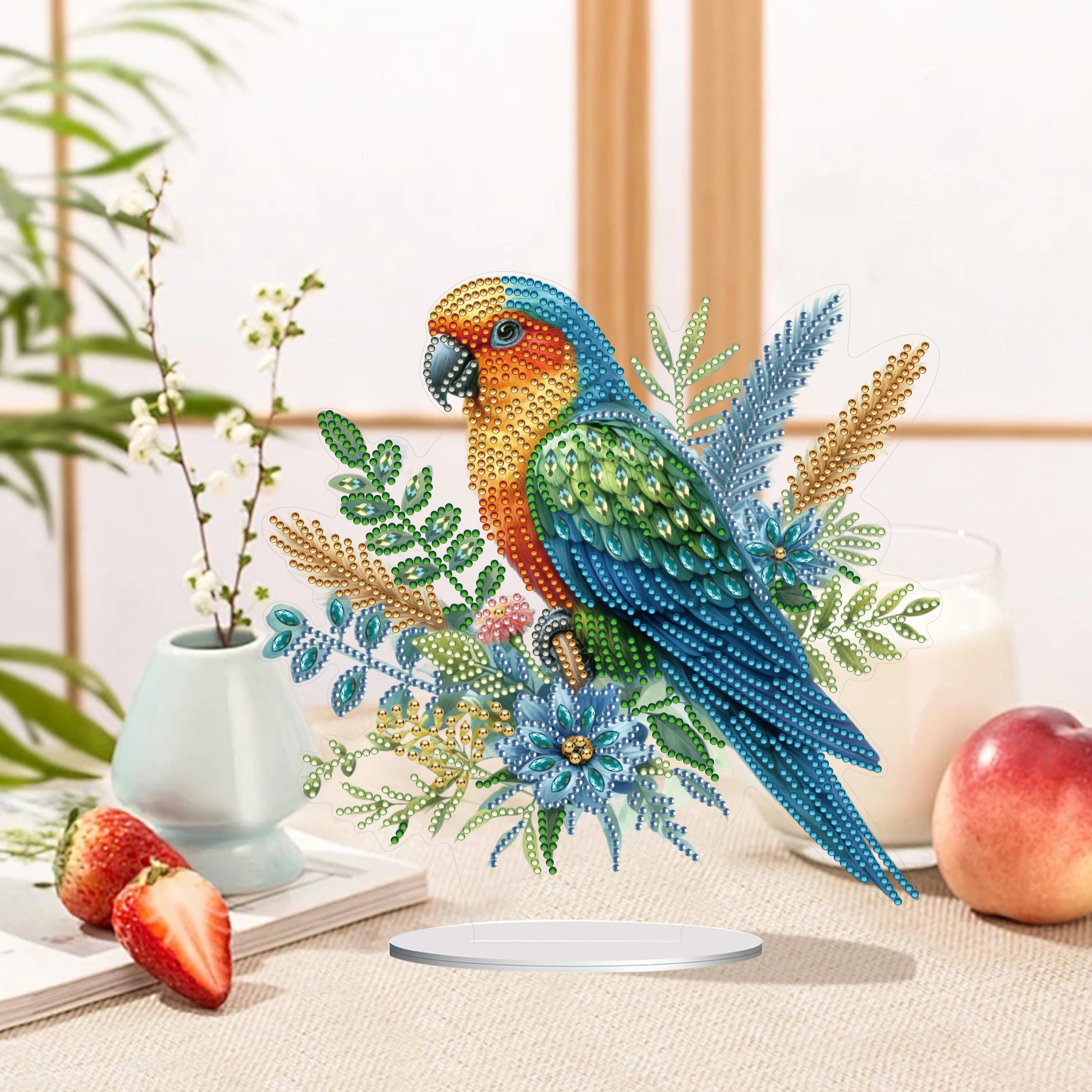 5D DIY Special Shape Diamond Painting Desk Ornament Parrot Decor Kit
