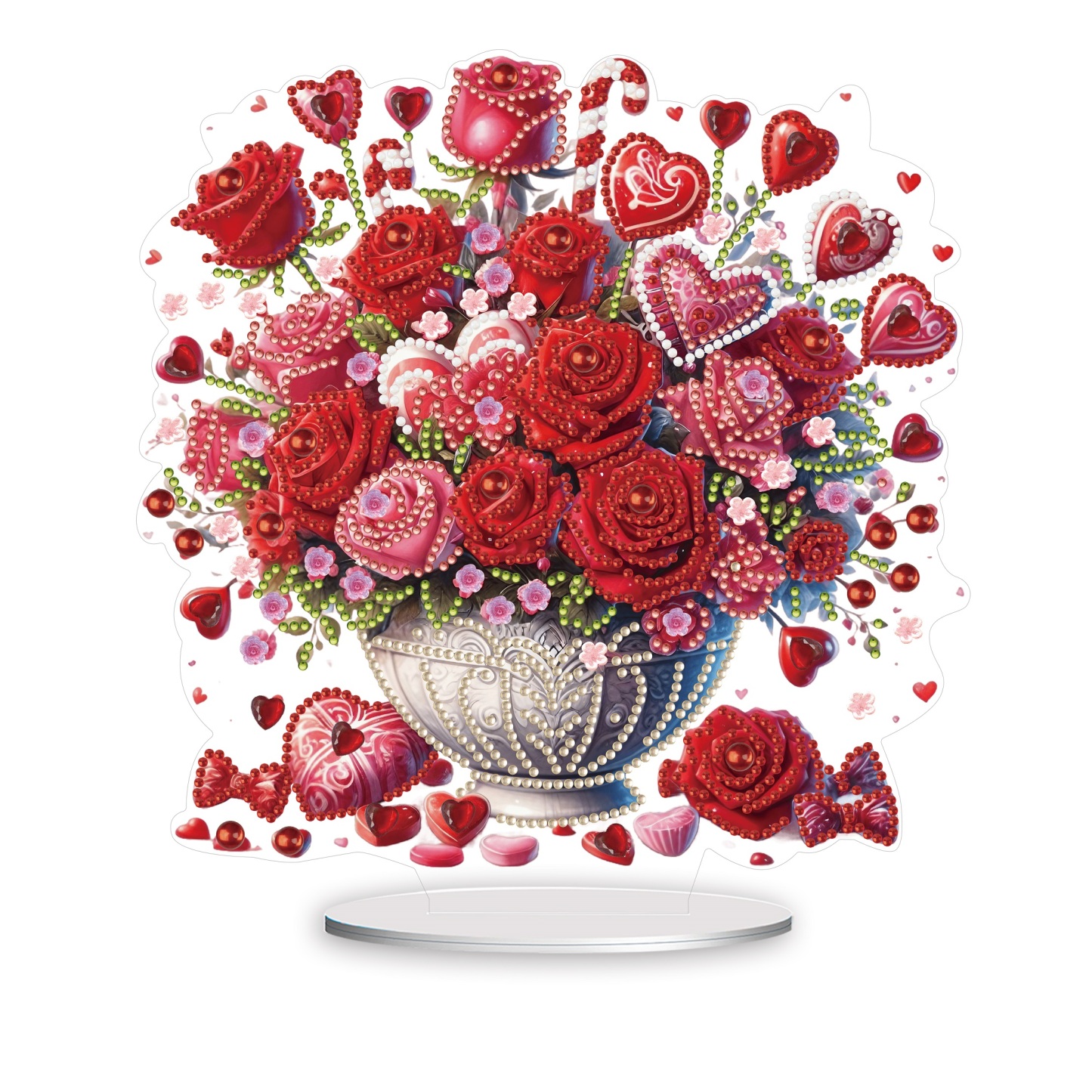 5D DIY Special Shape Diamond Painting Desk Ornament Vase Flower Decor Kit