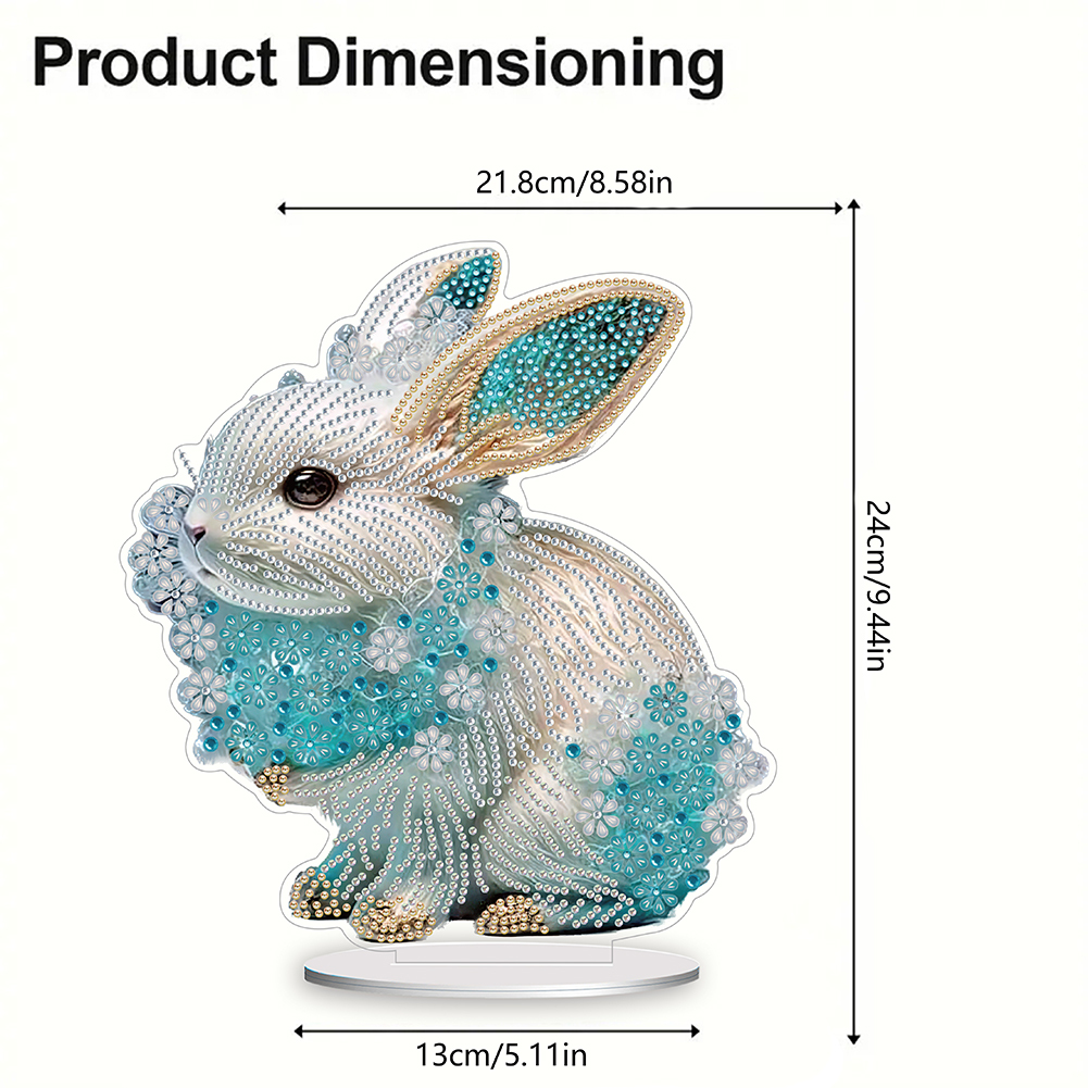 DIY Zodiac Rabbit Diamond Painting Desktop Ornament for Office Desktop Decor