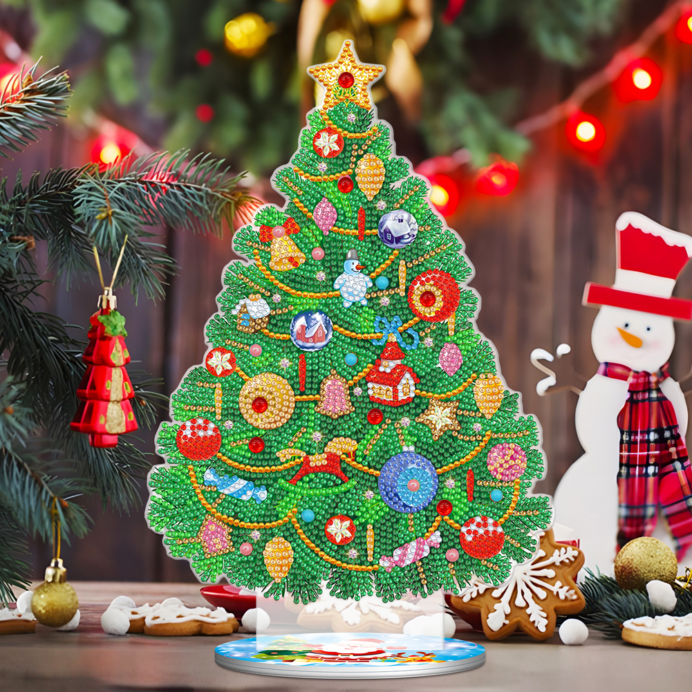 5D Desktop Christmas Tree DIY Diamond Art Desktop Acrylic Kits