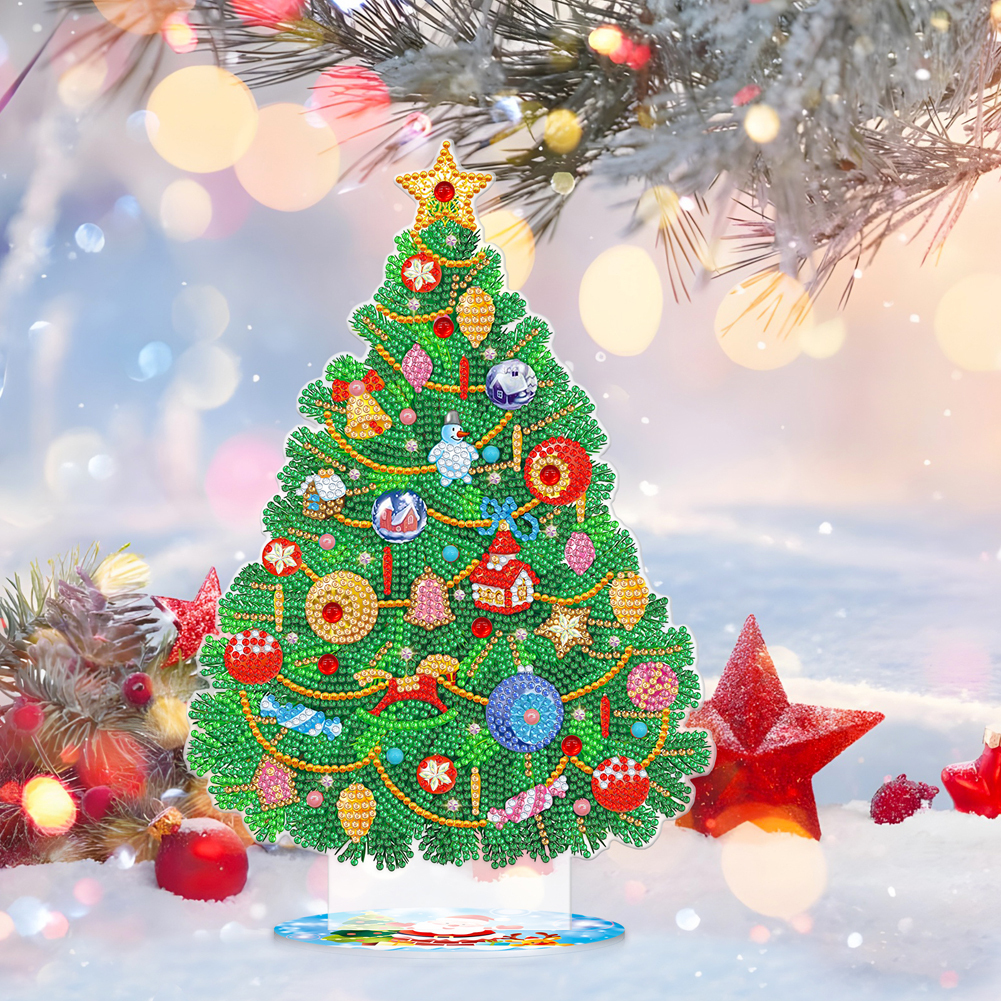 5D Desktop Christmas Tree DIY Diamond Art Desktop Acrylic Kits