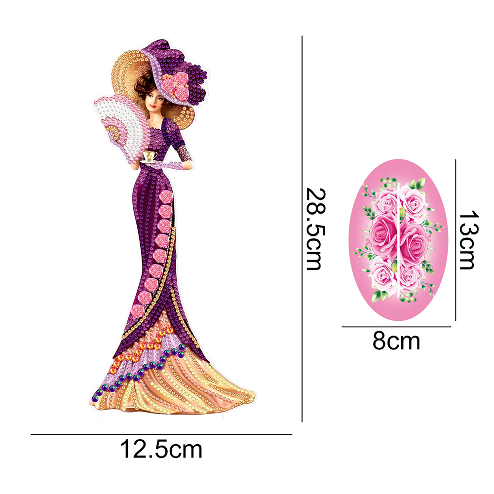 DIY Diamond Painting Dress Lady Desk Mosaic Ornament Kit