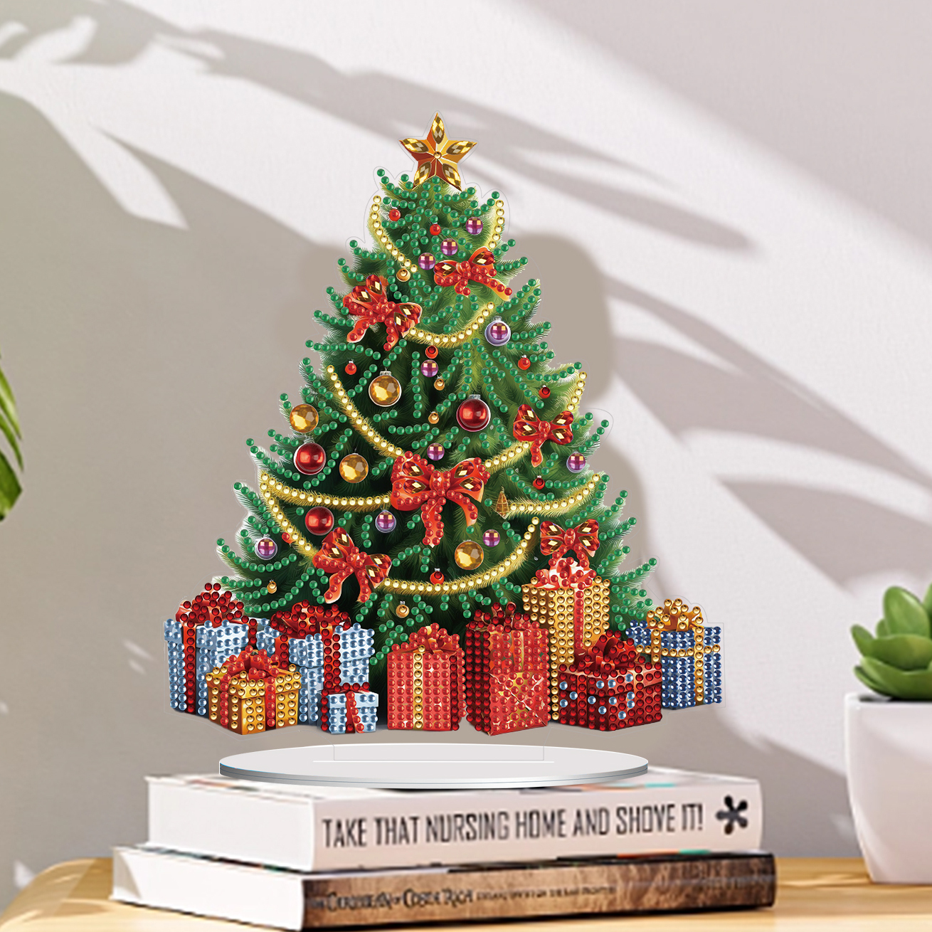 5D DIY Diamond Painting Special Shape Desk Ornament Christmas Tree Decor Kit