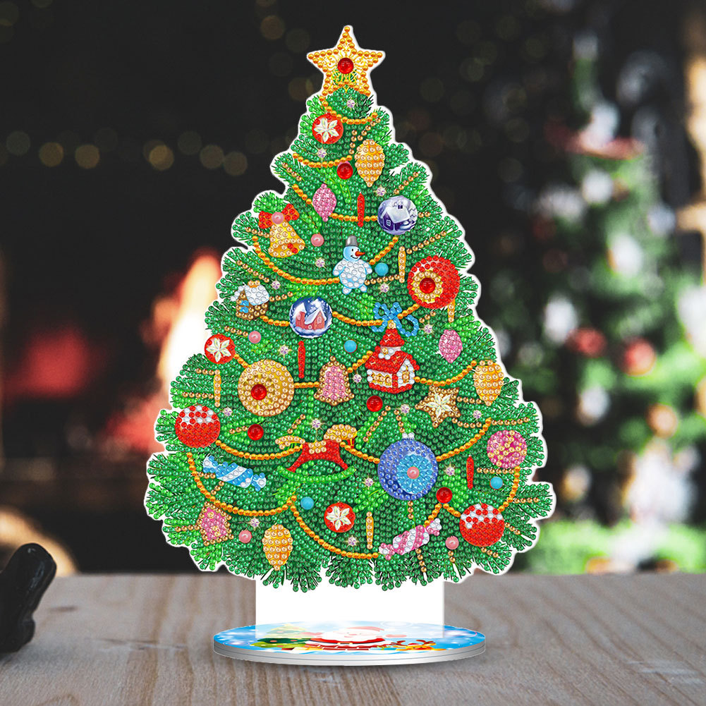 5D Desktop Christmas Tree DIY Diamond Art Desktop Acrylic Kits