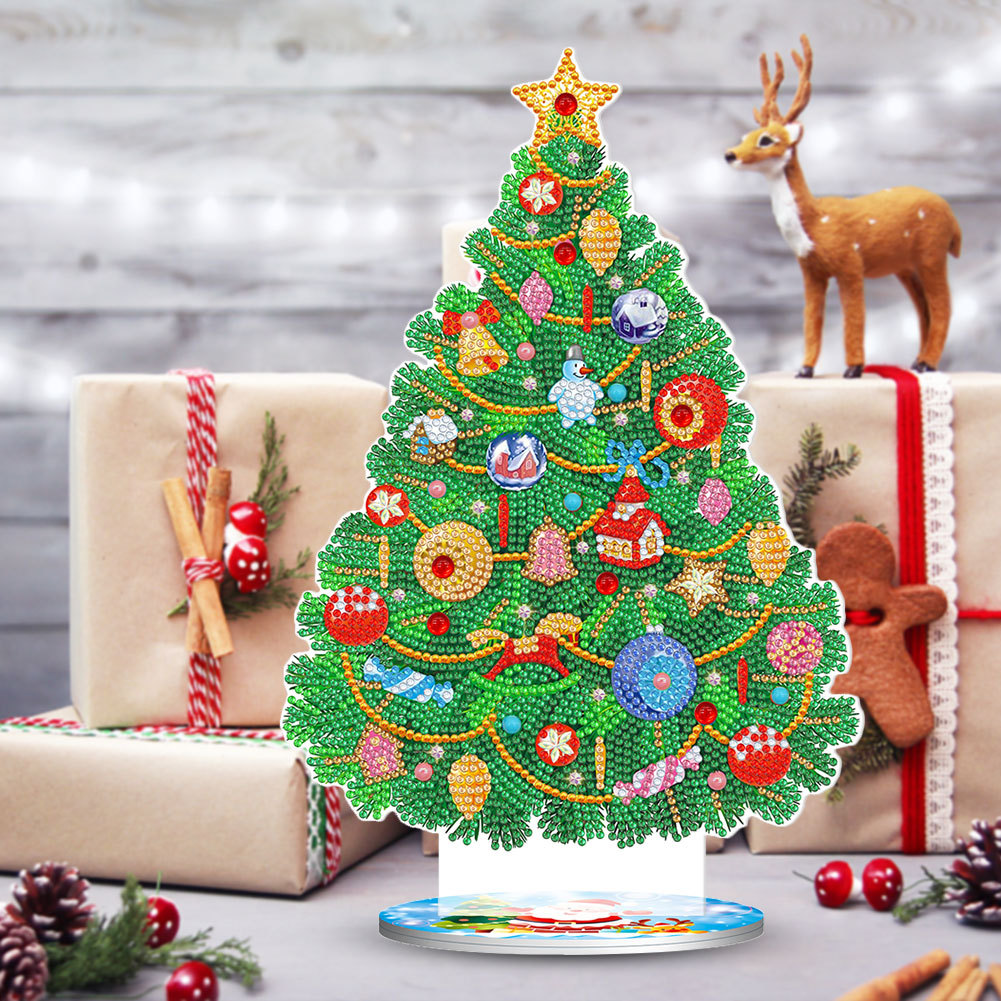 5D Desktop Christmas Tree DIY Diamond Art Desktop Acrylic Kits