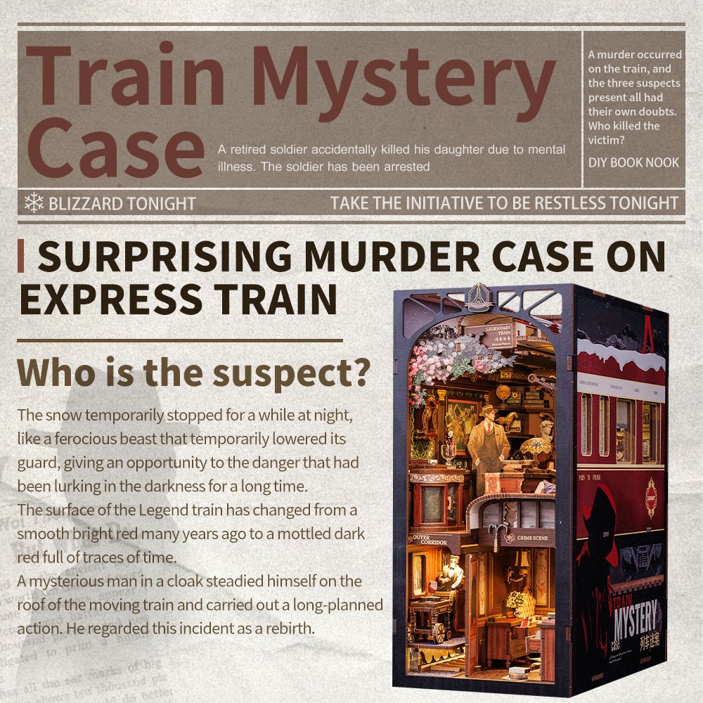 Train Mystery Case DIY Book Nook Kit