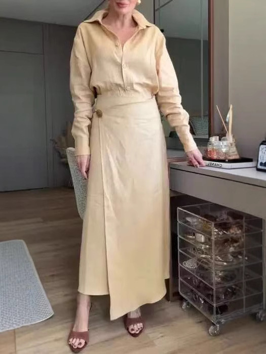 New Long-sleeved Lapel Slim Women's Clothing