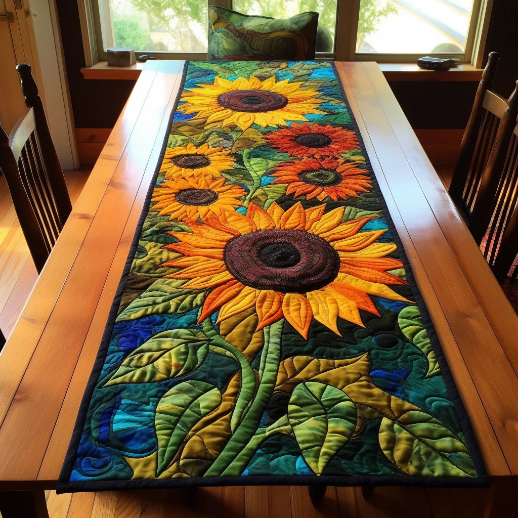 Sunflower TAI260224435 Quilted Table Runner – Myrobotpuppy