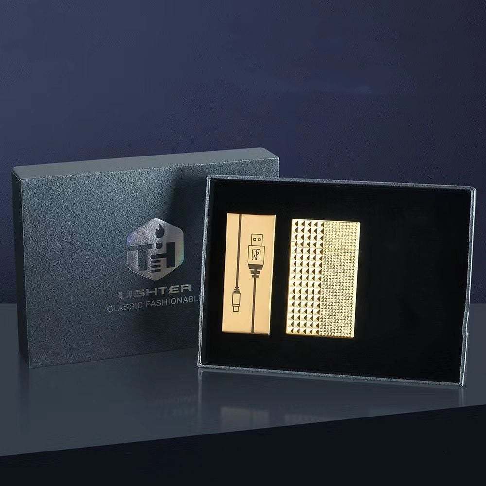 🔥 Voice-Activated Metal Windproof Lighter | 4 Smart Ignition Modes & USB Rechargeable