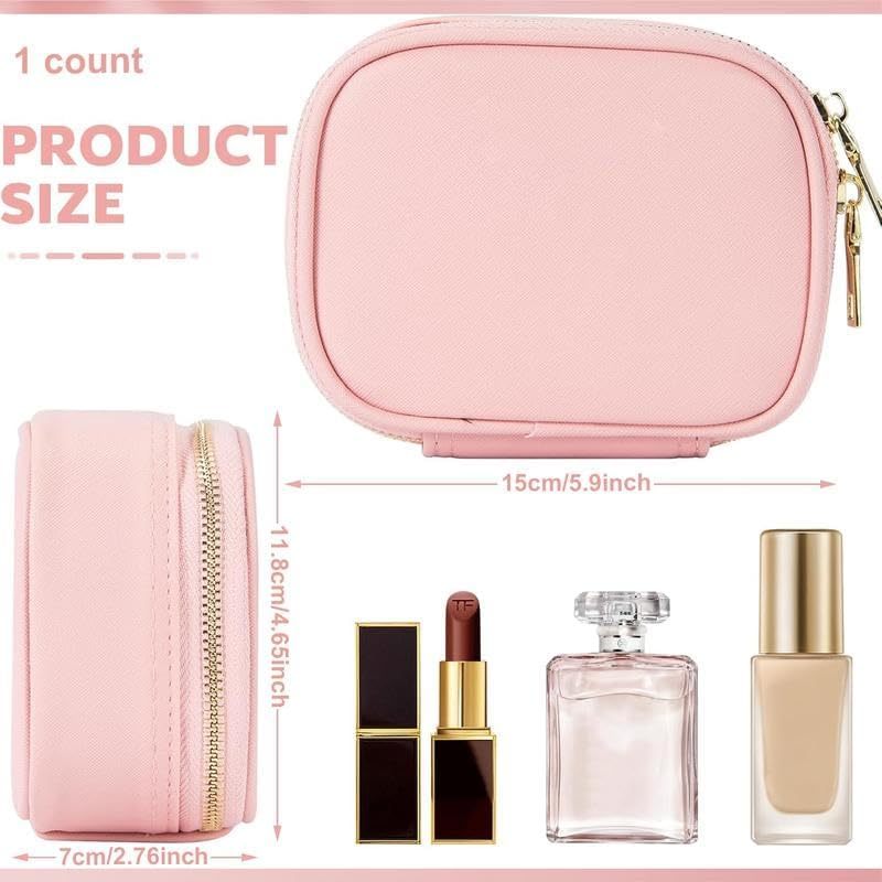 Compact Makeup Bag with Mirror and Light