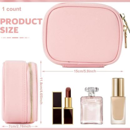 Compact Makeup Bag with Mirror and Light