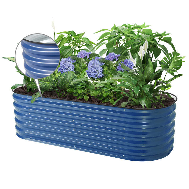 【Upgrade 2.0】17" Tall 5x2 Metal Raised Garden Beds (4 in 1)