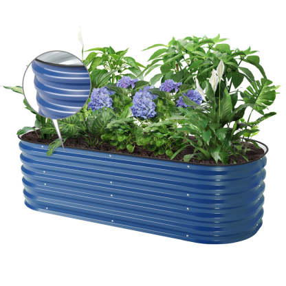 【Upgrade 2.0】17" Tall 5x2 Metal Raised Garden Beds (4 in 1)
