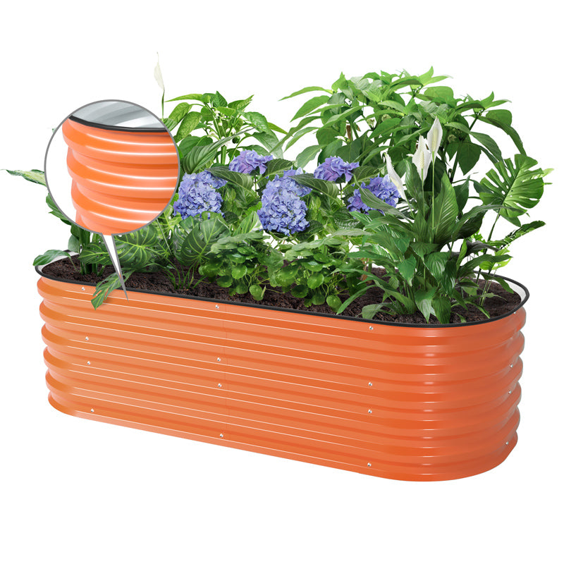 【Upgrade 2.0】17" Tall 5x2 Metal Raised Garden Beds (4 in 1)
