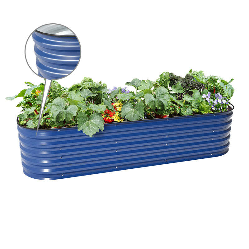 【Upgrade 2.0】17'' Tall 6.5x2 Metal Raised Garden Beds (6 in 1)
