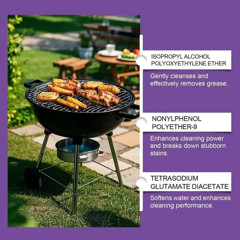 🔥120ML BBQ Non-toxic, Heavy Duty, No Residue Grill Cleaner Degreaser Spray