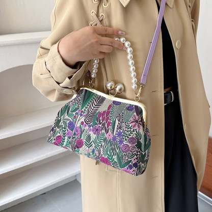 Women Vintage Flower Embroidery Handbag