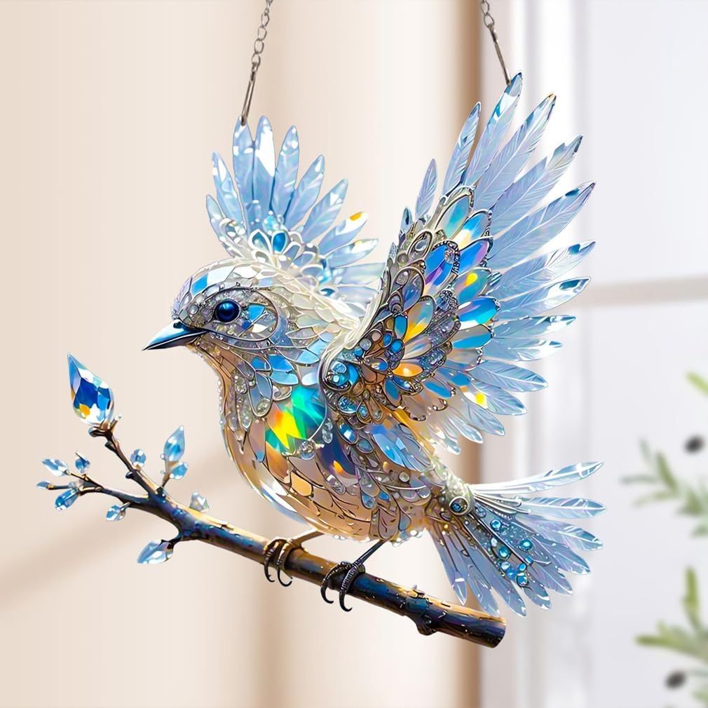 Crystal Bird Decoration – Sparkling Light for Windows & Home