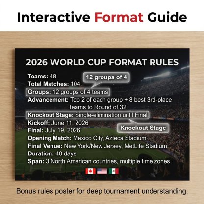 🗓️⚽ World Cup Wall Chart 2026 Poster Set – Don't Miss a Match! - Marker Pen & Mounting Strips Included 🎁