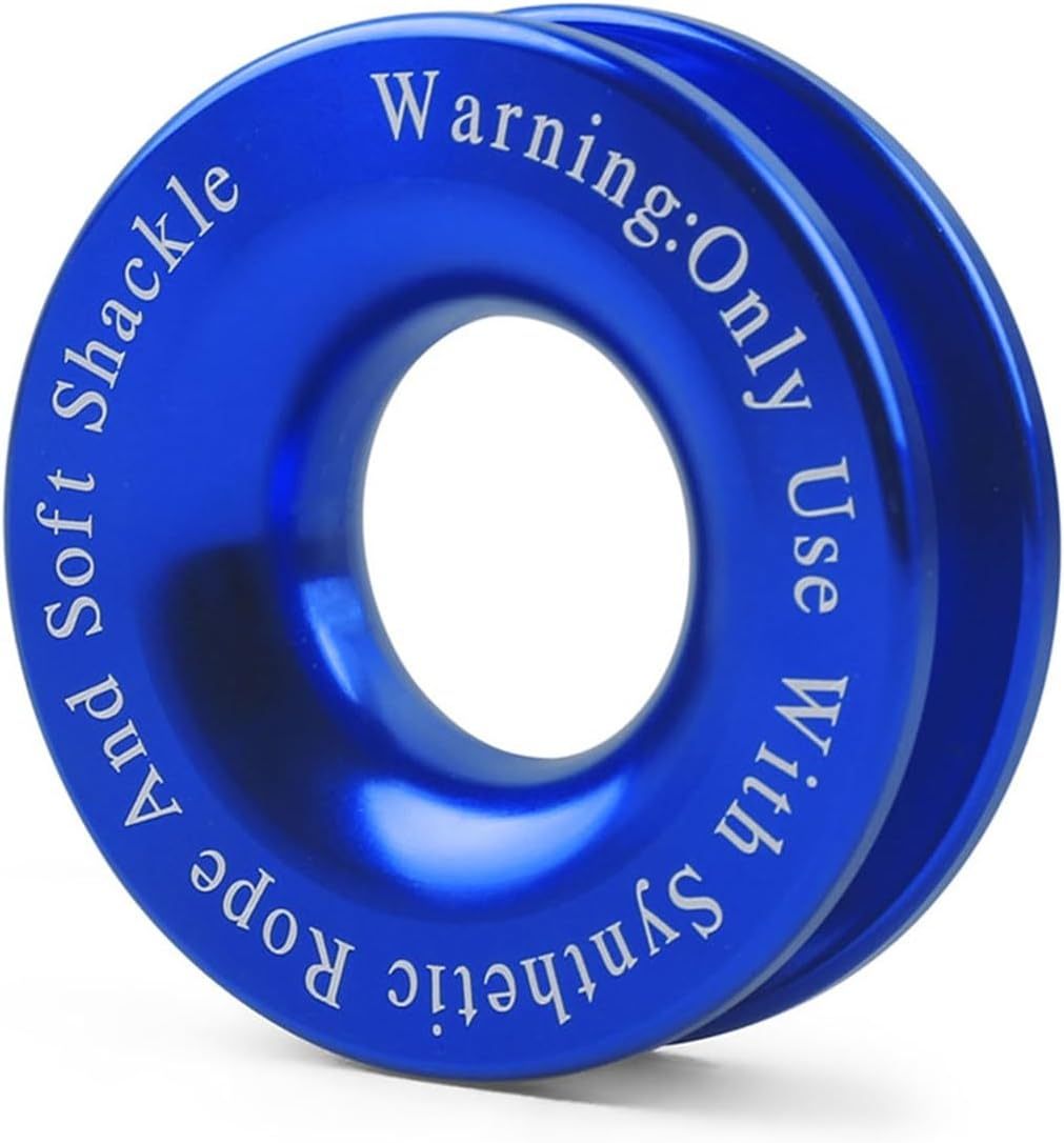 Winch Rope Synthetic Soft Shackle+Recovery Ring Set Rugged Shackles With Protective Sleeve 41000lbs