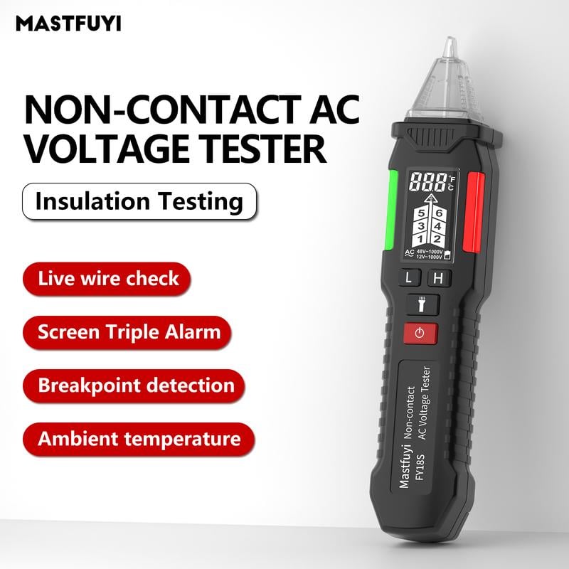 ⚡Hot Sales 49% OFF🔥AC Circuit Tester Non-Contact AC Voltage Tester with Temperature