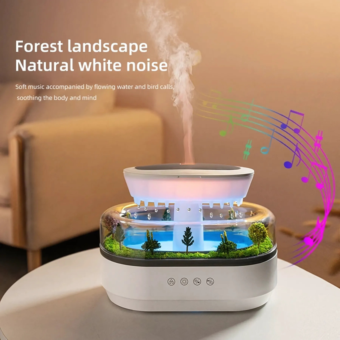 Humidifier with Rain Effect（Free two bottles of essential oil）