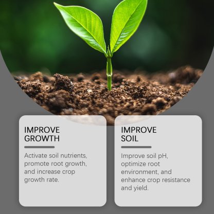 Soil Revitalizer , Concentrated Humic Acid Formula for Lawn & Garden Plant Food Enhancer Yields