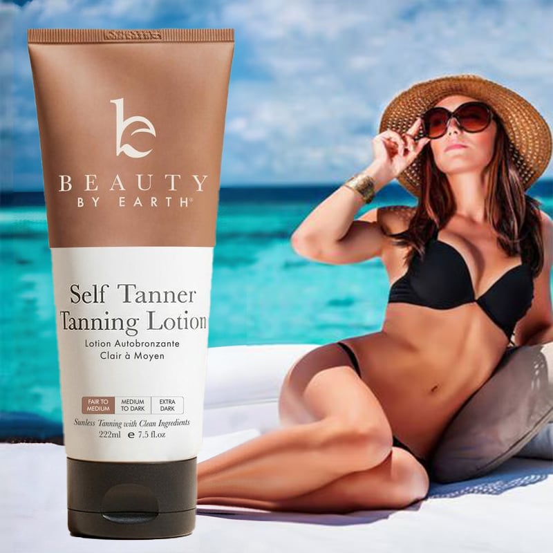 🌞 Get the Ultimate Sunless Glow – 49% OFF – ✨ Beauty by Earth Self Tanner Lotion – For a Natural, Streak-Free Tan