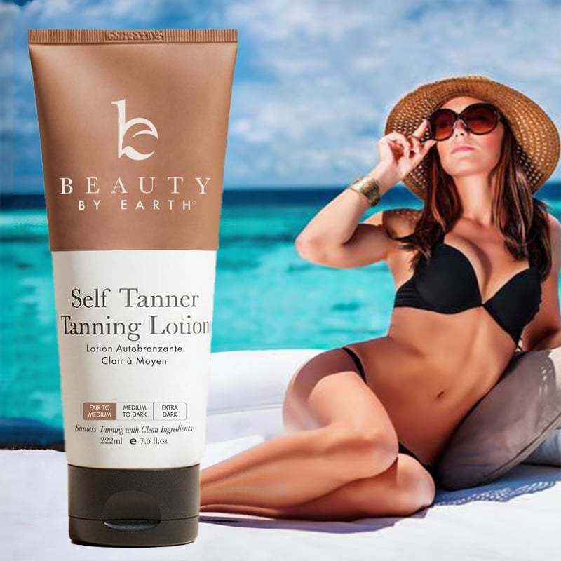🌞 Get the Ultimate Sunless Glow – 49% OFF – ✨ Beauty by Earth Self Tanner Lotion – For a Natural, Streak-Free Tan