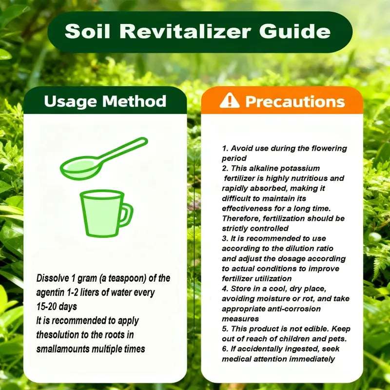 Soil Revitalizer , Concentrated Humic Acid Formula for Lawn & Garden Plant Food Enhancer Yields