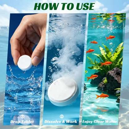 🧪Aquarium Water Purification Tablets | Bio-Safe Effervescent Formula for Crystal Clear Fish Tanks