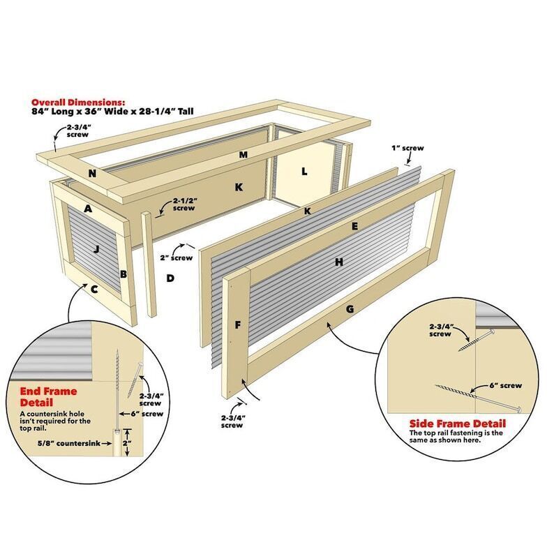 🔥Almost Sold Out🔥Redwood and Metal Garden Boxes