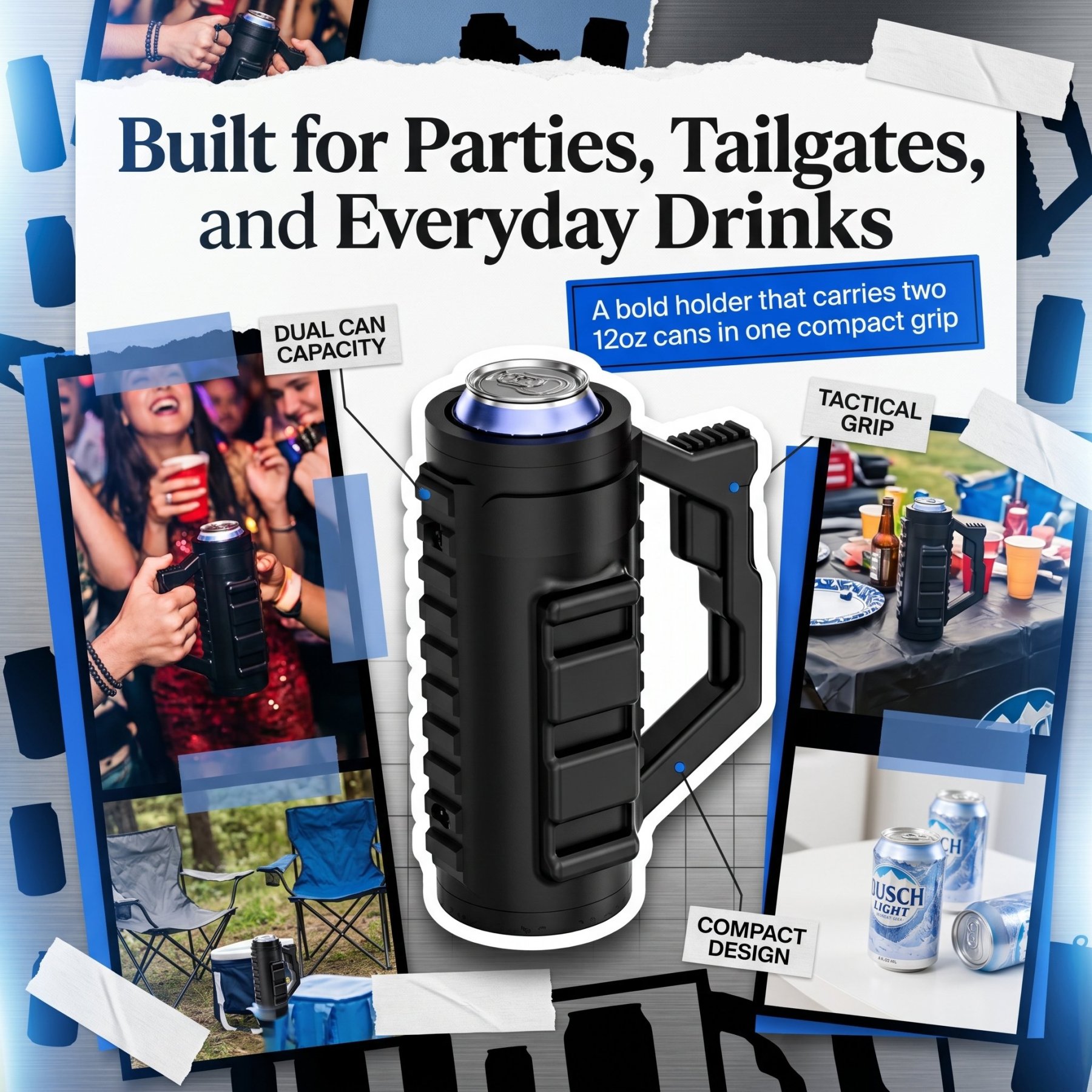 Tactical Assault Beverage Vest — 2026 Military-Grade 600D Nylon Can Cooler with MOLLE System & Adjustable Straps (49% OFF)
