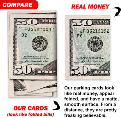 🔥LAST DAY 49% OFF- You Park Like An A - hole Bad Parking Prank Cards Look Like $50 Money from a Distance