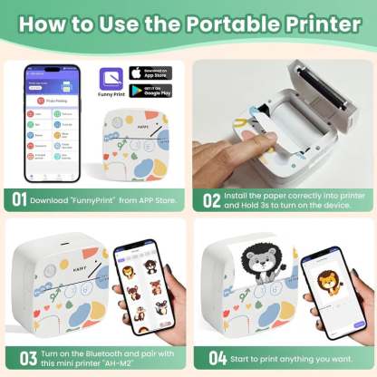 Mini Portable Sticker Printer