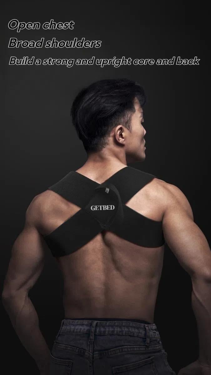 GETBED Fitness heavy shoulder straps, bench presses, shoulder support, shoulder training, press lifts,chest straight, straight back correction, open shoulder assist straps, Heavy Shoulder straightener breathable Healthcare so comfortable ValentinesDayGift