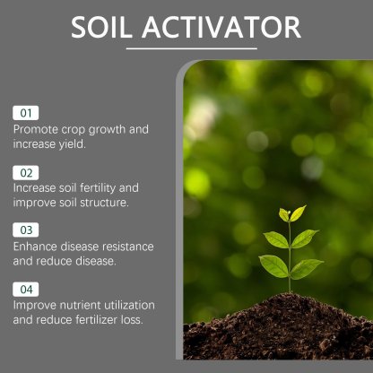 Soil Revitalizer , Concentrated Humic Acid Formula for Lawn & Garden Plant Food Enhancer Yields