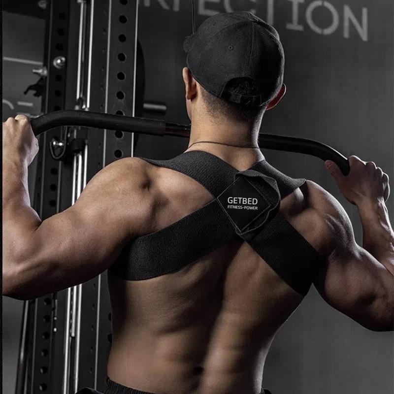 GETBED Fitness heavy shoulder straps, bench presses, shoulder support, shoulder training, press lifts,chest straight, straight back correction, open shoulder assist straps, Heavy Shoulder straightener breathable Healthcare so comfortable ValentinesDayGift