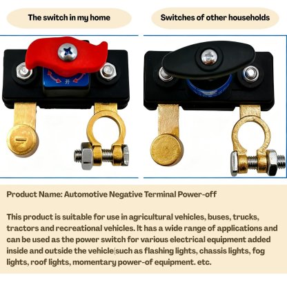 Car Battery Cut Off Switch – 12V/24V Power Disconnect Device for Vehicle Safety, Stable Transmission High Conductivity