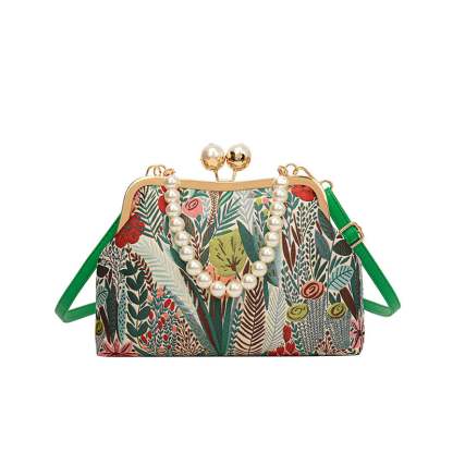 Women Vintage Flower Embroidery Handbag