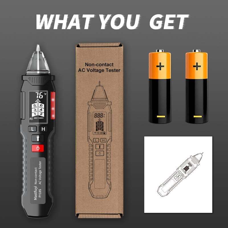 ⚡Hot Sales 49% OFF🔥AC Circuit Tester Non-Contact AC Voltage Tester with Temperature