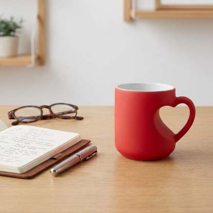 Heart-shaped Color-changing Ceramic Mug