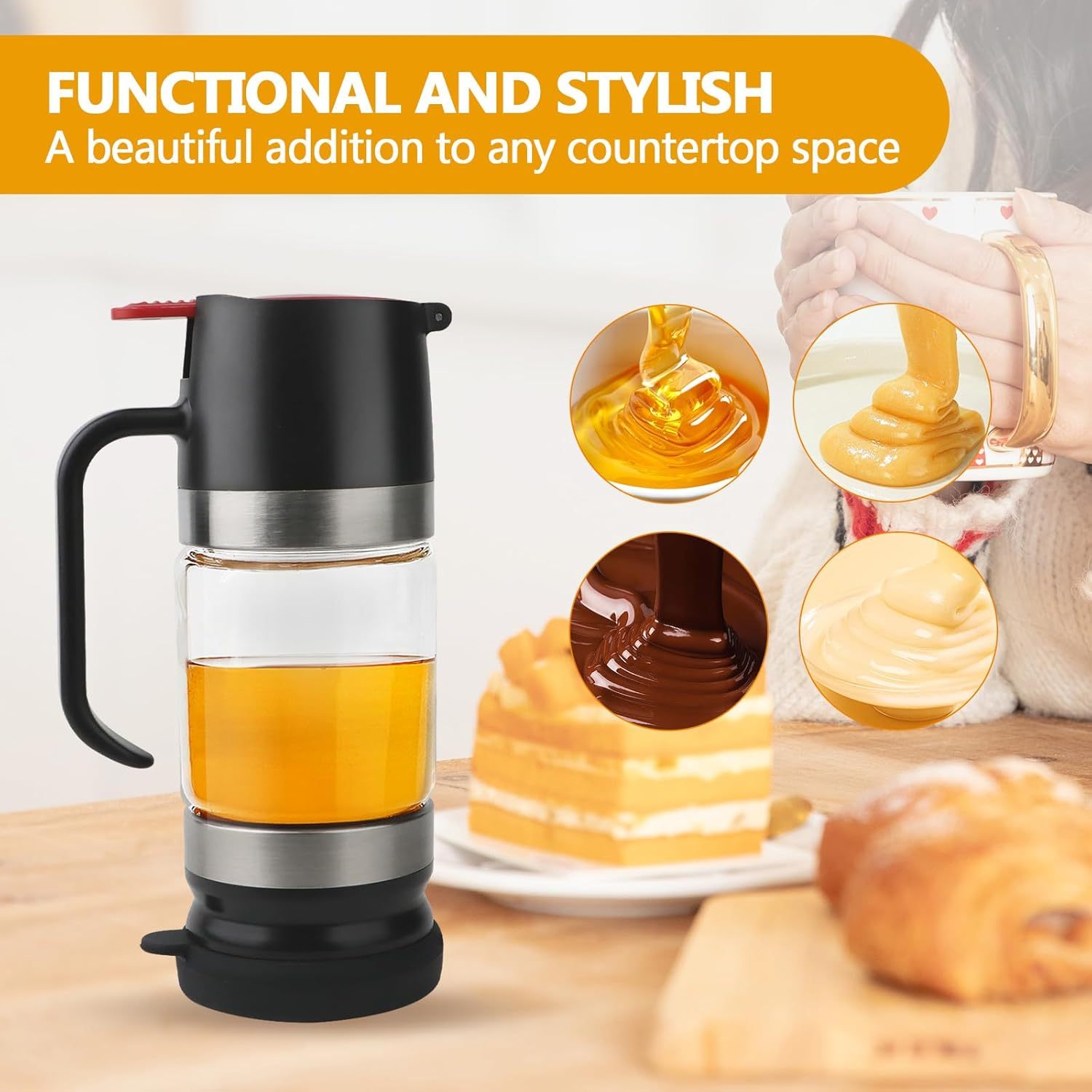 No Drip No Mess Leak-Free Honey Dispenser