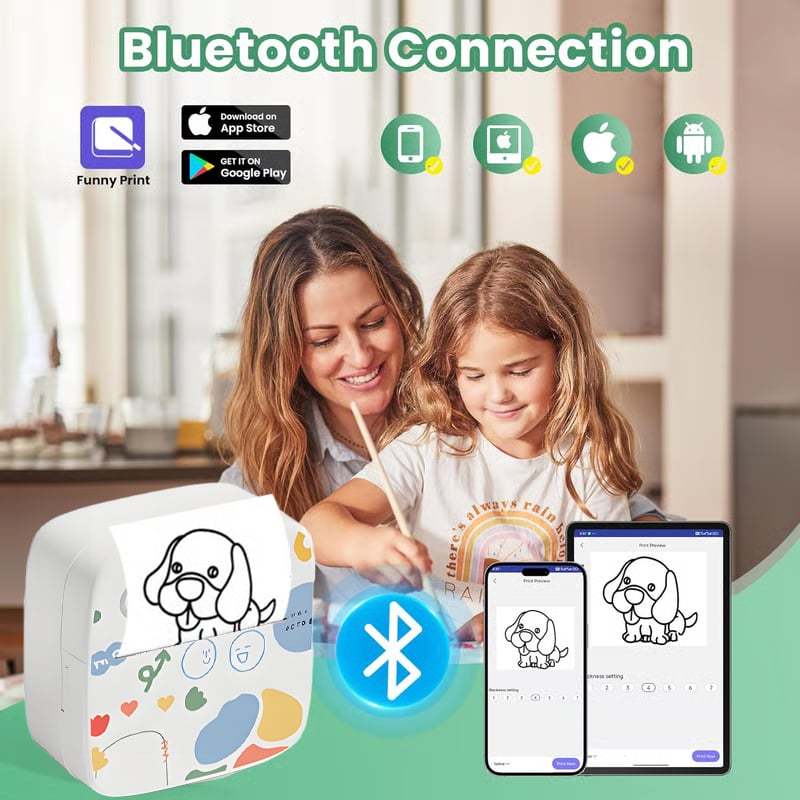 Mini Portable Sticker Printer