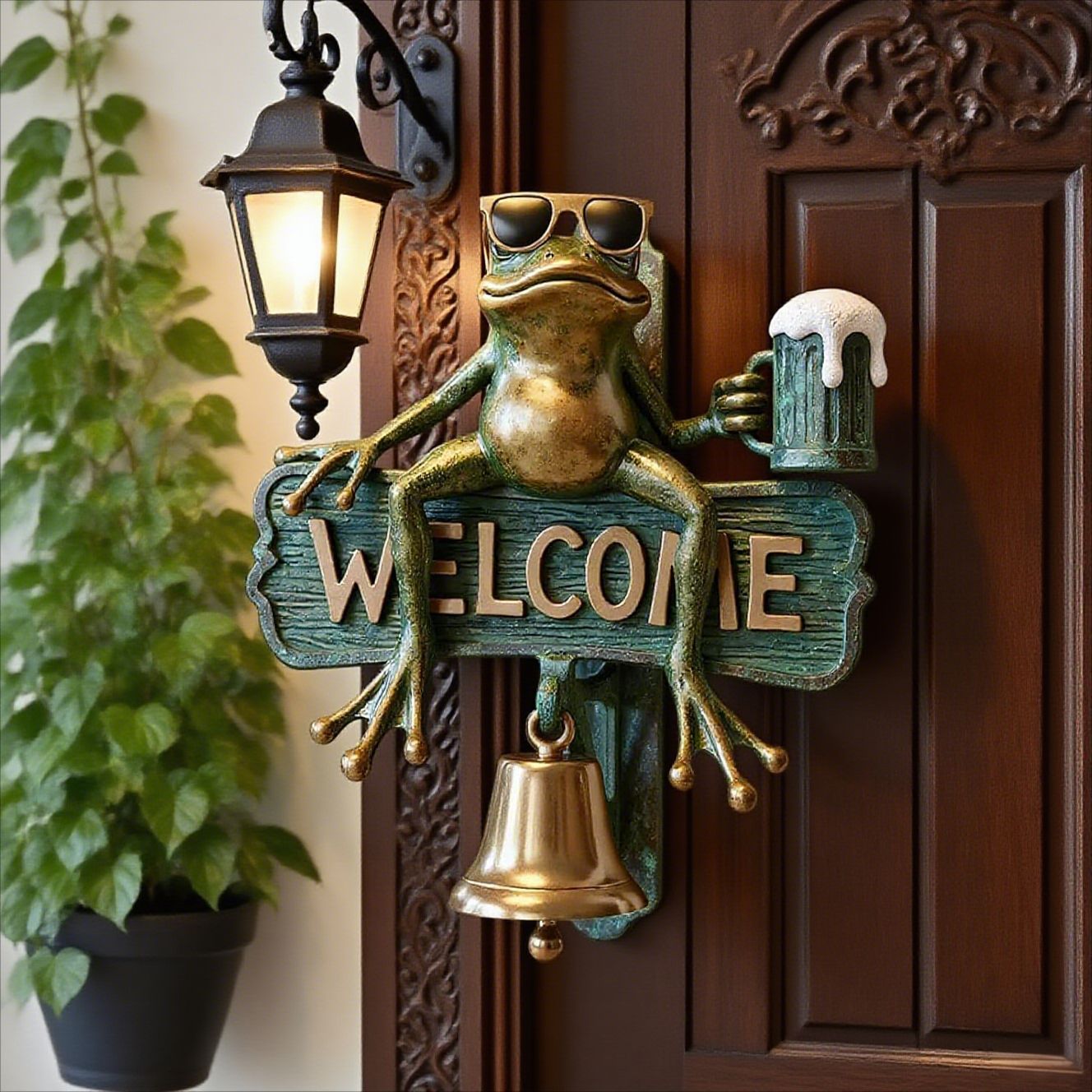 🐸Halloween Chill Frog WELCOME Doorbell